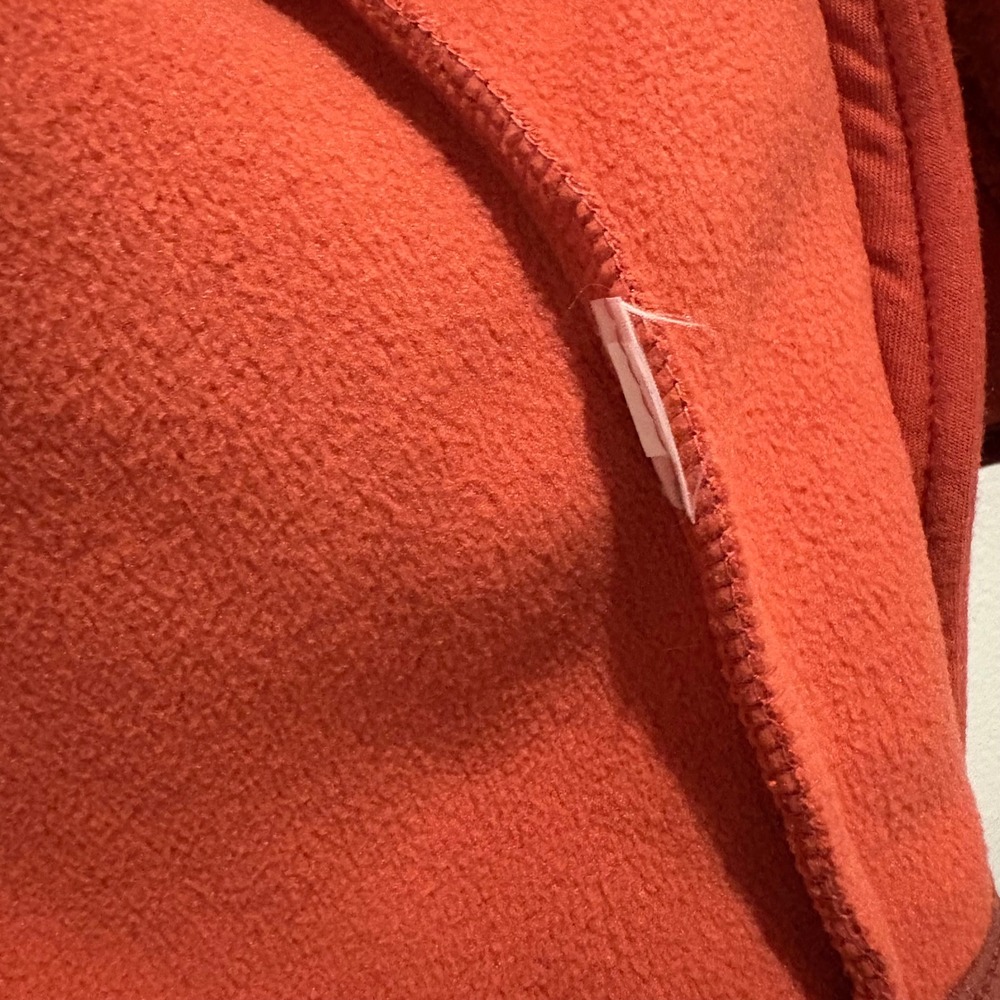 Universal Thread Fleece Jacket Women Small Orange Sherpa Snap Mock Neck Pocket - Picture 9 of 10